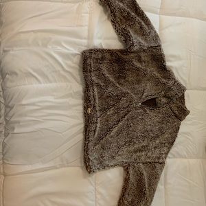 Sherpa cropped sweater